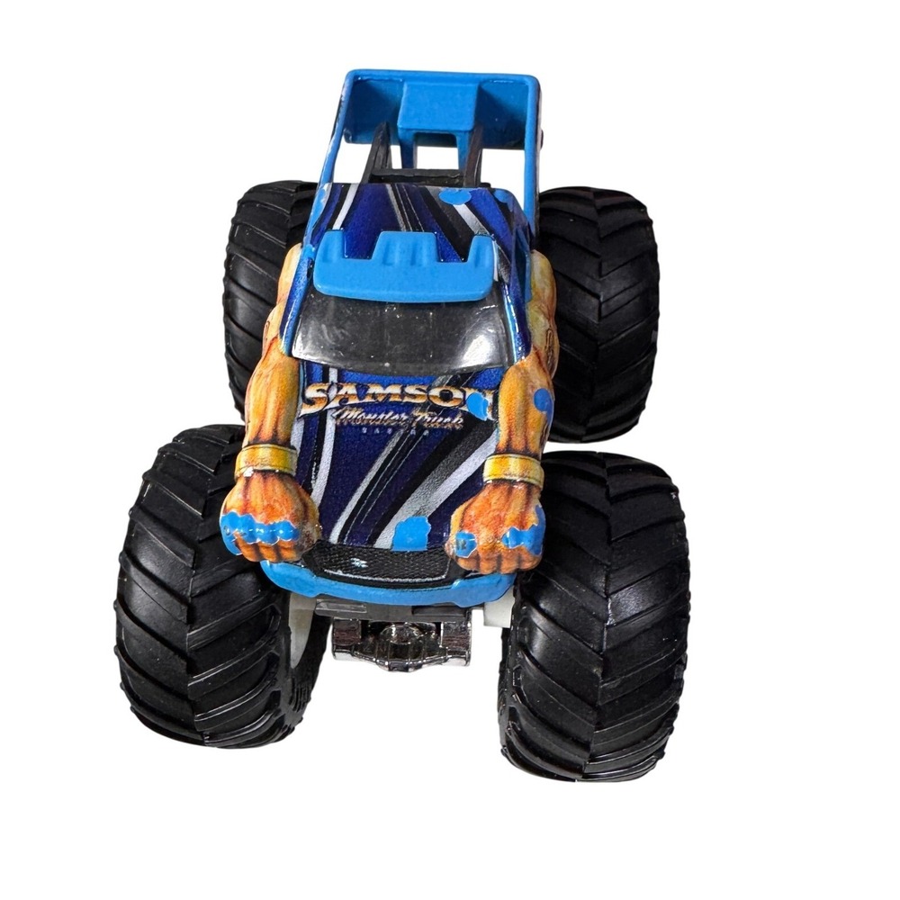 Hot Wheels Monster Trucks Samson 1:64 Scale Blue Black Diecast Toy Truck 2021